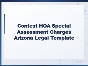 How to Contest Arizona Hoa Special Assessments